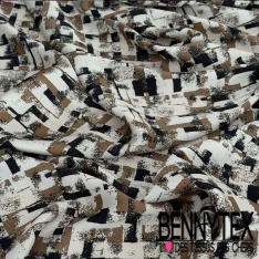 Satin viscose imprimé digital cachemire multicolore