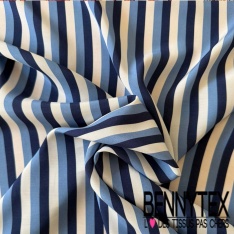 Satin viscose imprimé digital floral cachemire aiguille de pin beige fond blanc cassé