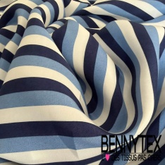 Satin viscose imprimé digital floral cachemire aiguille de pin beige fond blanc cassé