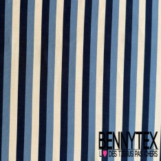 Satin viscose imprimé digital floral cachemire aiguille de pin beige fond blanc cassé