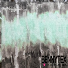 Satin viscose imprimé digital rayure verticale framboise rose blanc cassé