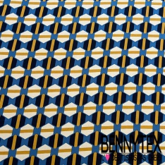 Mousseline viscose imprimé digital gros pois blanc cassé fond noir