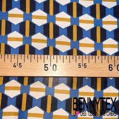 Mousseline viscose imprimé digital gros pois blanc cassé fond noir