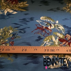 Lin coton imprimé digital géométrique abstrait noir blanc cassé