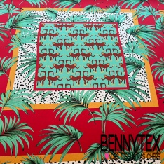 Satinette polyester motif gros pois blanc fond or clair