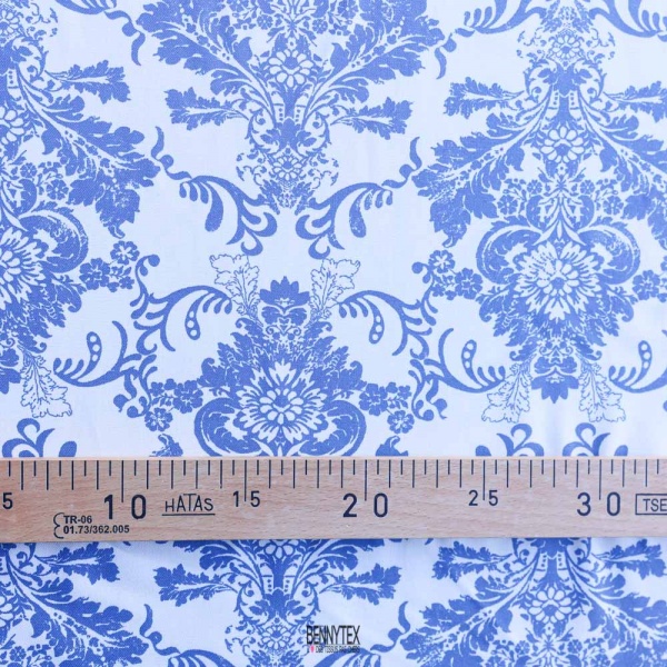 Fibranne viscose imprimé batique fond blanc cassé