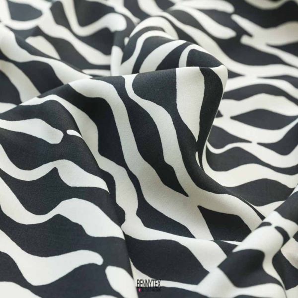 satin de viscose dessin geogamie