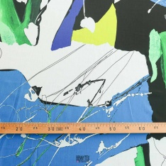 popeline de coton 120 fils dessin pic rayures tableau artiste