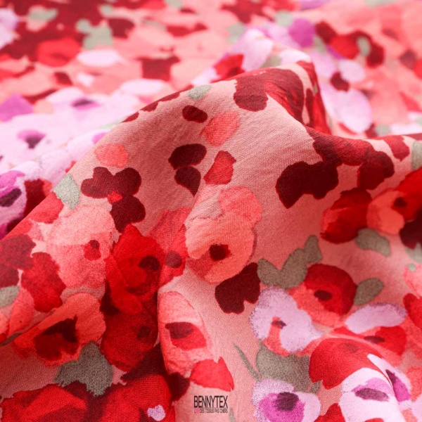 grain fibranne viscose polyamide digital imprimé fond multicolor