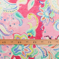 satin de viscose digital imprimé fleurs cachemire