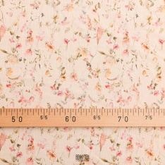 simple gaze voile de coton petite fleurs fond nude
