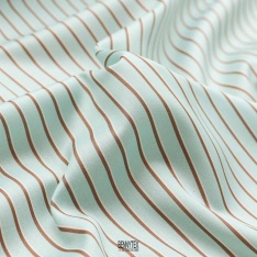 satinette coton balzouc vert ocean rayure camel