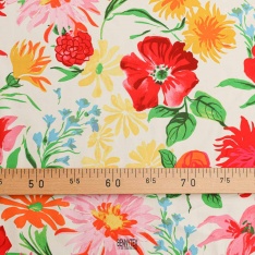 popeline 120 fils fleurs exotique