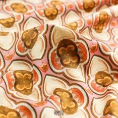 viscose satin geometrique retro