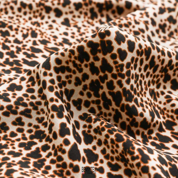 viscose fluide mini leopard poudré