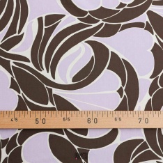 popeline fluide fluide coton swiss parme dessin choco