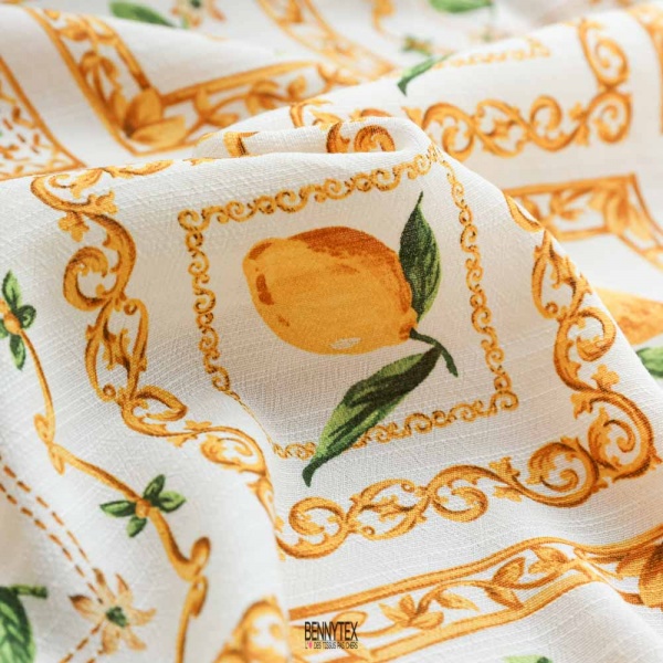ottoman viscose fluide citron dolcevita