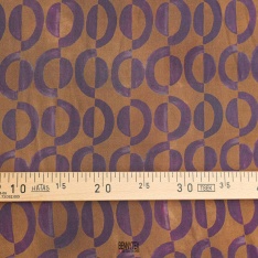 satin viscose dessin batique fond tabac