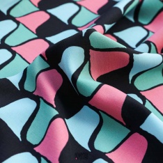 viscose de luxe dessin geometrie multicolor
