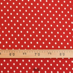 satin polyester recyclée petit poids fond carmin rouge