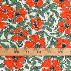 maille jersey viscose elastane fleurs
