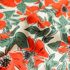 maille jersey viscose elastane fleurs