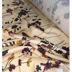 fibranne polyamide visose crepé fond vanille beige bouton d or