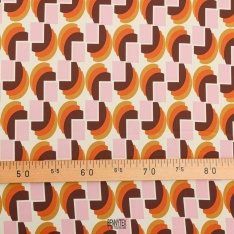 drap de satin lourd polyester digital geometrique