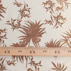 coton lurex imprimé feuilles