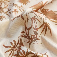 coton lurex imprimé feuilles