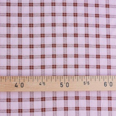 voile de coton swiss souple vieux rose petit carreaux