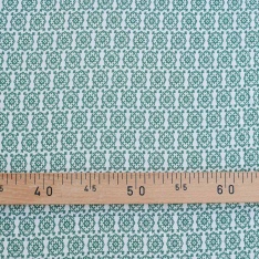 viscose satinée losange fond beige clair