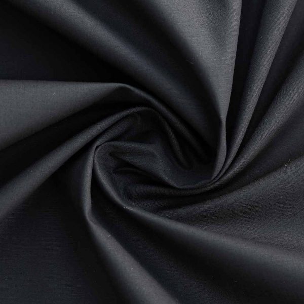 popeline haute couture coton noir 120 fils haute couture