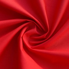 popeline de luxe haute couture coton 120 fils rouge vif