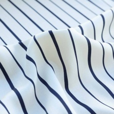 satinette viscose luxe balzouc rayure marine foncé