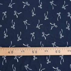 crepe viscose petit noeud marine