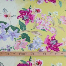 popeline digital 100 fils de luxe base floral degradé