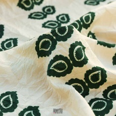 satin viscose froissé sandra fond ecru vanille dessin haute couture
