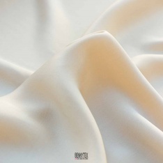 satin viscose de luxe blanc cassé