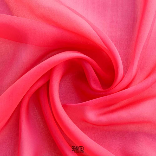 mousseline de soie de luxe elie sa fushia
