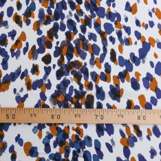 satinette viscose leopard fond beige clair