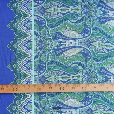 viscose polyamide dessin a base bleu roi ethique