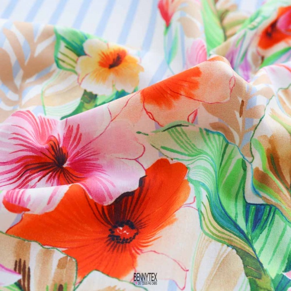 voile de coton swiss base milieu pastel color fond blanc