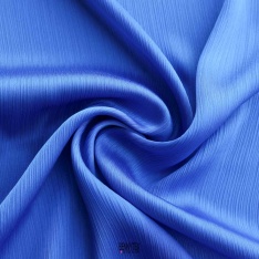 satin froissé polyester bleu roi