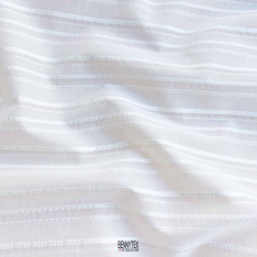organza de soie rayure ajouré blanc cassé