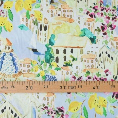 popeline swiss digital satiné souple iltalia citron pastel