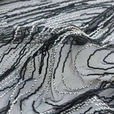 resille brodée italienne valentin haute couture ligne arrondi