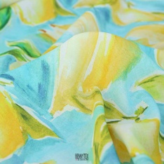 coton swiss gros citron fond aqua