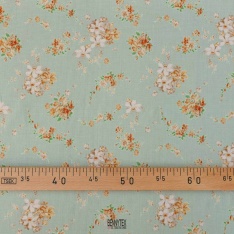 voile de coton swiss souple sublime pastel color vert olive petite fleurs
