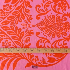 coton swiss effet lin fushia orange souple